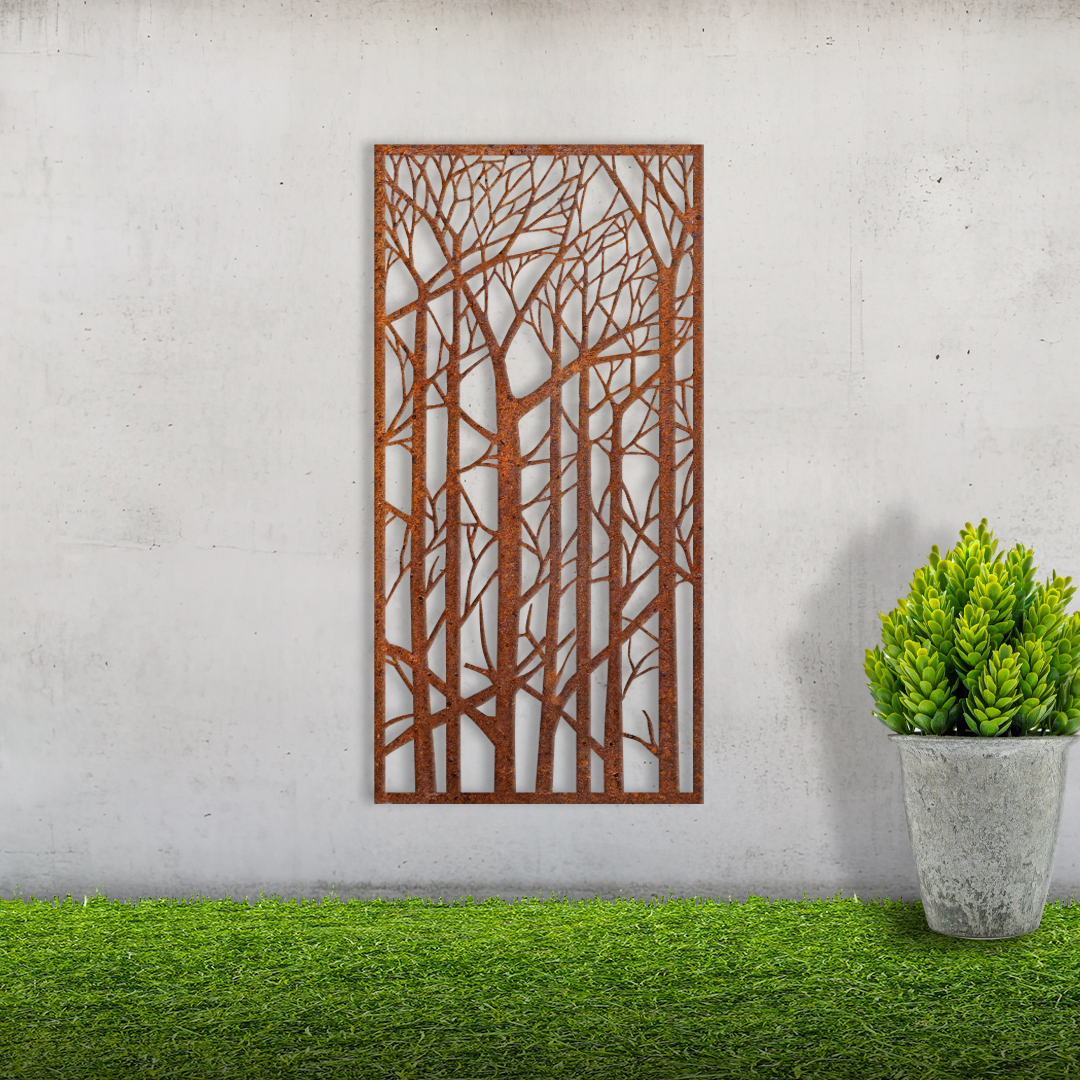 Corten Steel Garden Screen A68 - Metal Products Direct