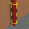 Wall and Floor Mounted Vertical Pipe Protection