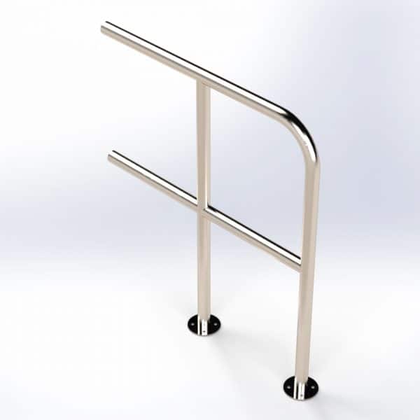 Tubular Handrail Stainless Steel With Key Clamp - 1100mm Height, 48.3mm ...