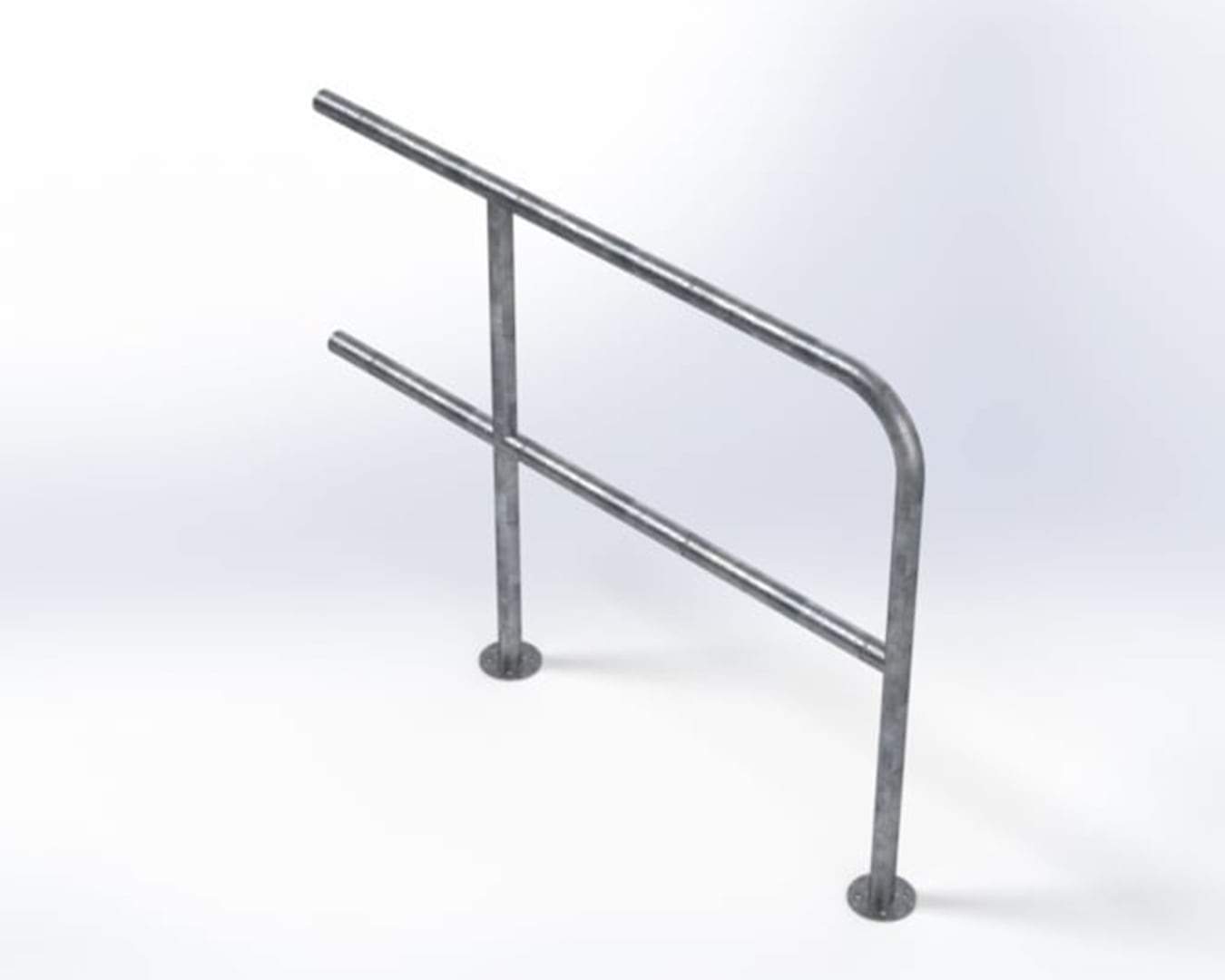 FastClamp Safety Handrail Galvanised Steel Barrier Kit  42mm tube Pipe Key Rail 